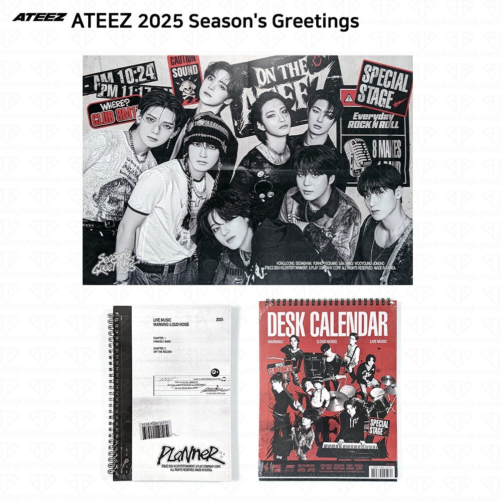 ATEEZ 2025 Season's Greetings Planner Photobook Desk