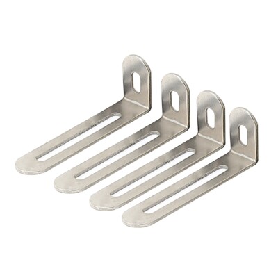 4Pcs L Shape Angle Bracket Corner Brace Fastener Adjustable Heavy Duty Hardware