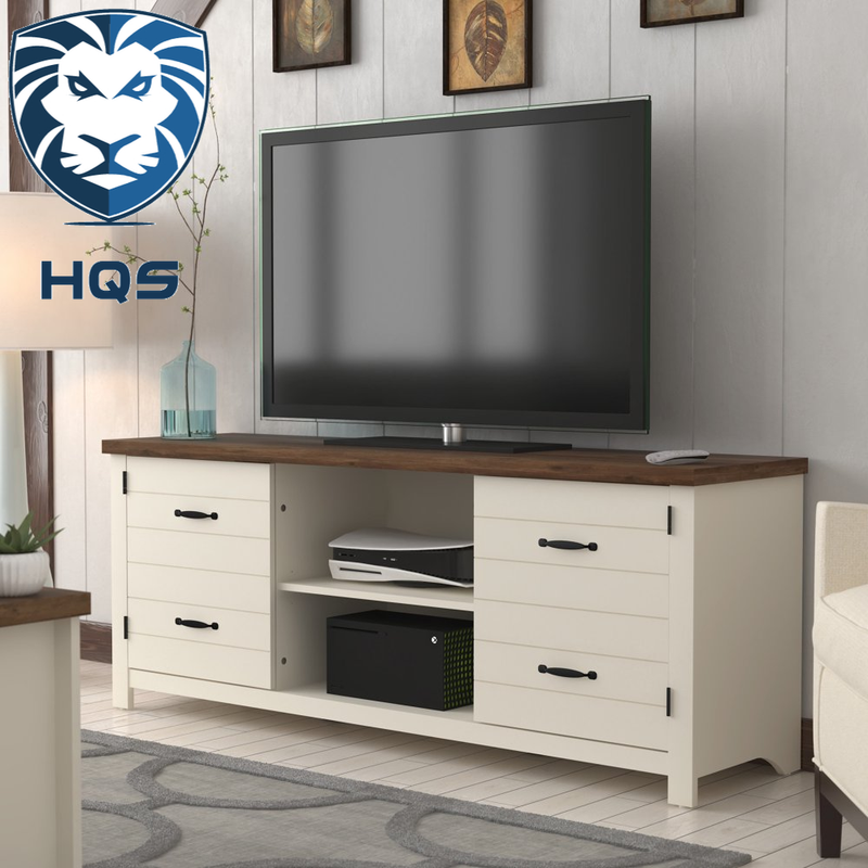 With Charging Station For Tv’s Up To 65”, Ivory