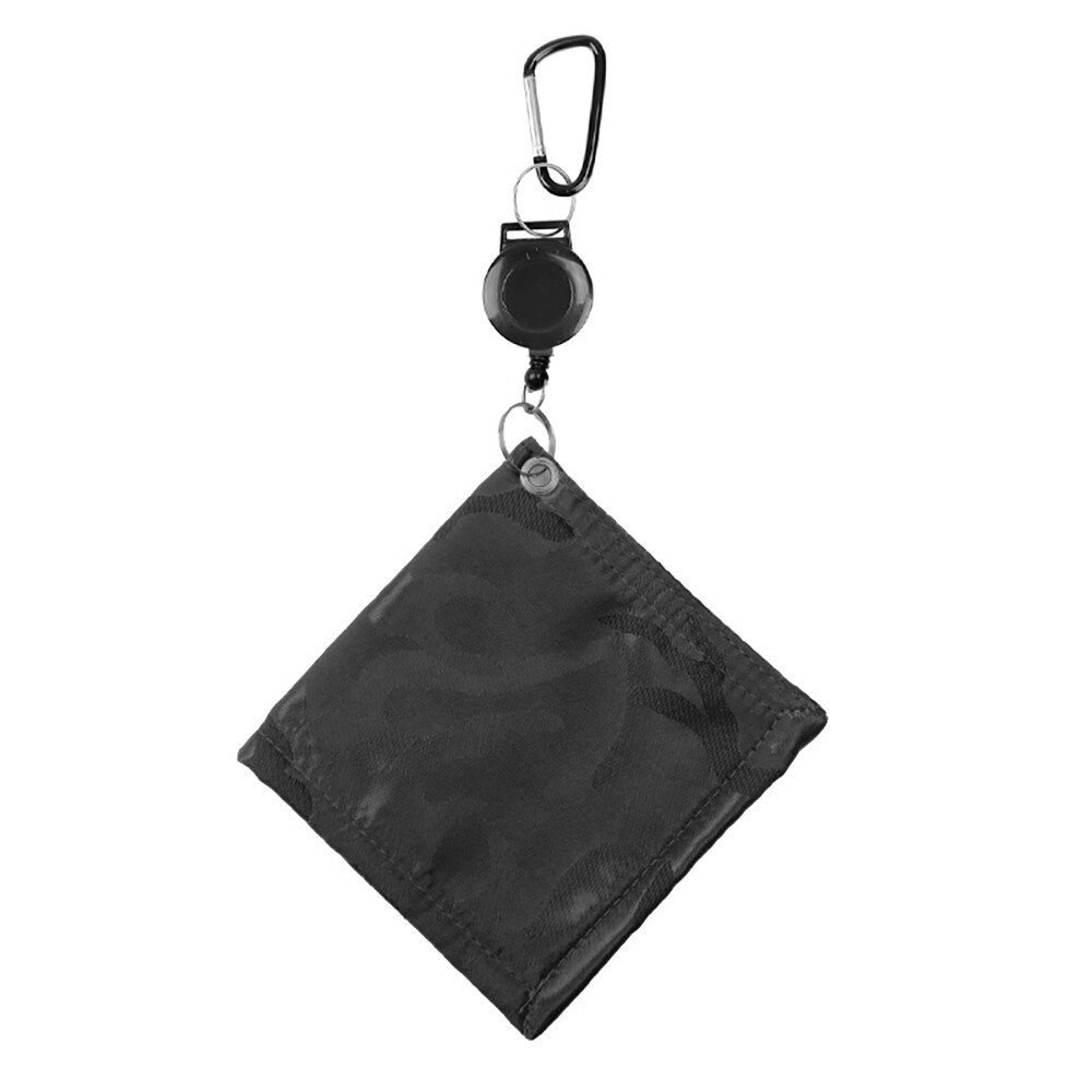 Golf Towel Portable Wet/Dry Golf Ball Club Cleaner Wiping Cloth with Retractable