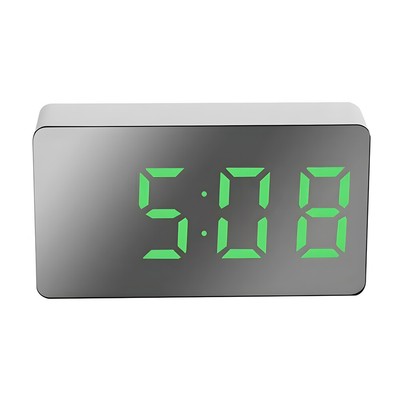 Mini LED Mirror Clock Electronic Digital Travel Clock Practical Alarm Clock Gift