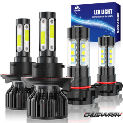 For 2007-12 Dodge Calibre 6000K LED faros High Low Beam Kit de luz antiniebla