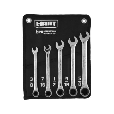 5Pc SAE Ratcheting Wrench Set - Essential Hand Tools for Mechanics