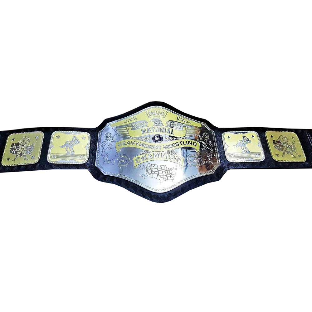 NWA National heavy weight wrestling title championship replica belt 2MM/4MM - Picture 3 of 4