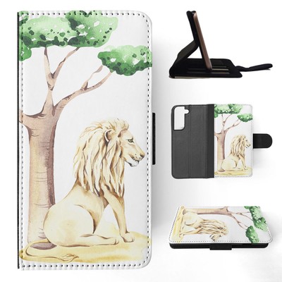 FLIP CASE FOR SAMSUNG GALAXY|AFRICAN LION ANIMAL #1