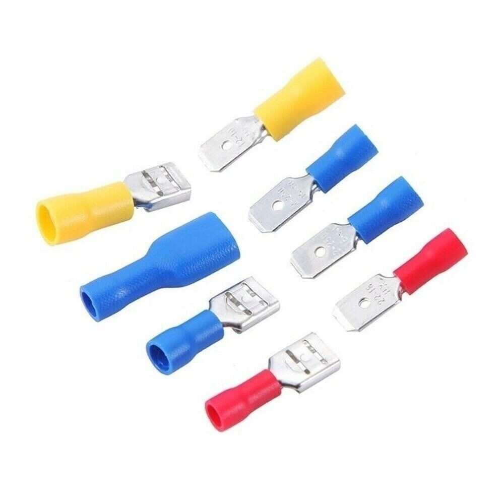 480 PC ASSORTED INSULATED ELECTRICAL WIRE TERMINAL CRIMP CONNECTOR SPADE SET KIT