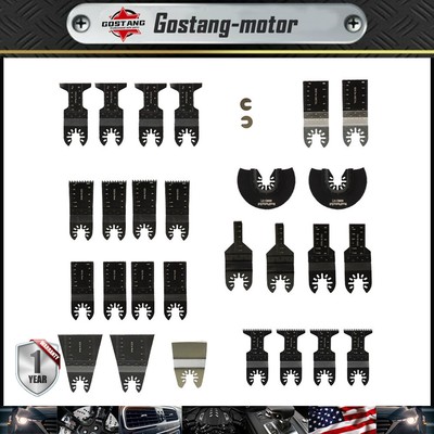 29PCS Universal Wood Metal Oscillating Multitool Quick Release Saw Blades USA