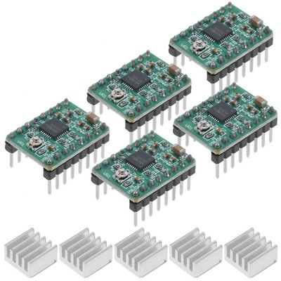  5 Pcs Stepper Driver A4988 Motor for 3D Printer 3dprinter Motors