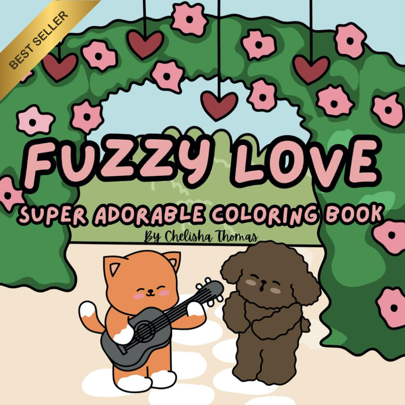 Fuzzy Love: Comfy and Cute Coloring Book for Adults and Teens Featuring Super Ad