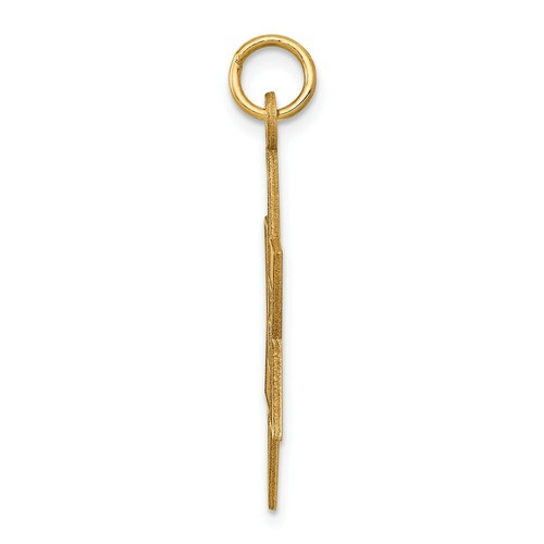Pre-owned Goldia 14k Yellow Gold Polished Laser Designed Star Of David Jewish Religious Charm