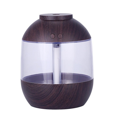 USB Air Diffuser Aroma Oil Humidifier Night Light Up Home Relaxing Wooden Color