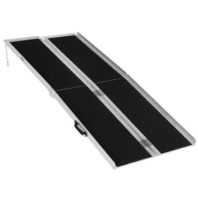 6ft Aluminum Multi-Folding Wheelchair Ramp Mobility Scooter Suitcase Threshold
