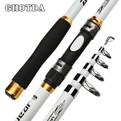 Telescopic Orange Green Black Lengthened Handle Feeder Fishing Rod 6 Section