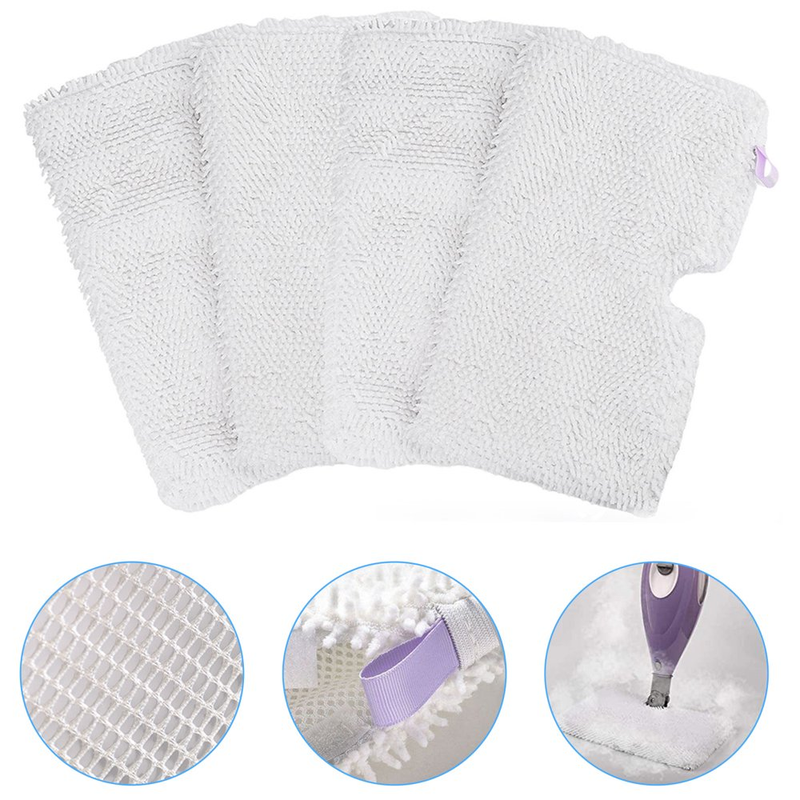 4Pcs Replacement Steam Mop Pads Fit for Shark Steam Mop S3500 Series S3501 S3601