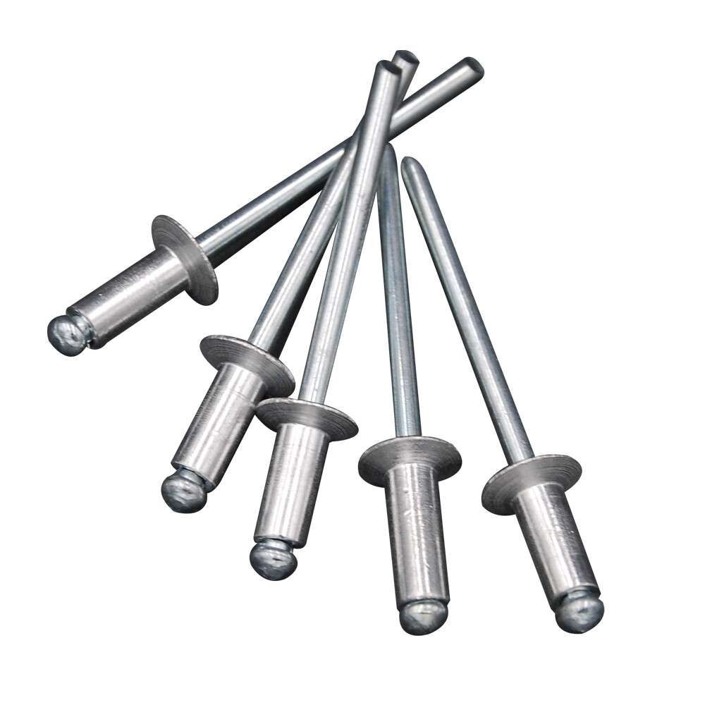 100pcs 1/8" M3.2 Diameter Aluminum Open End Countersunk Blind Pop