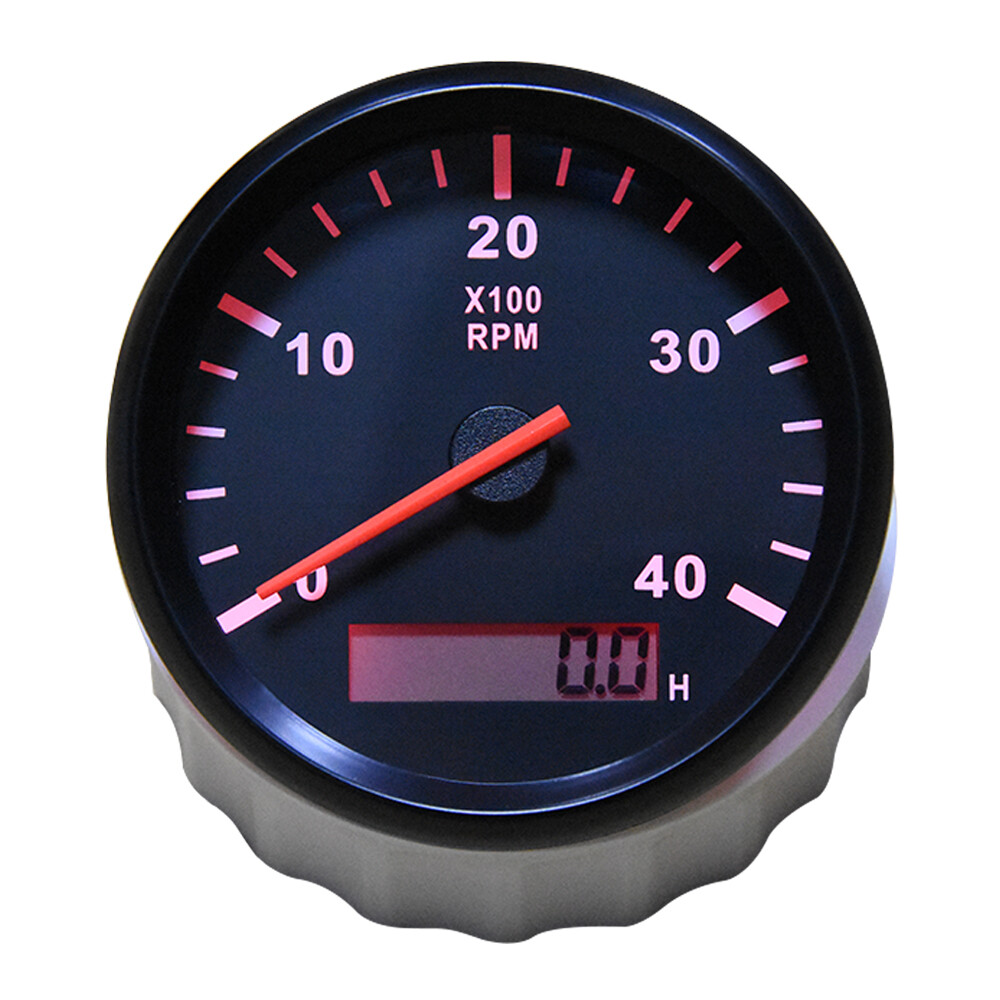 85mm Boat Marine Tachometer Diesel Engine Tacho Gauge 4000 RPM w