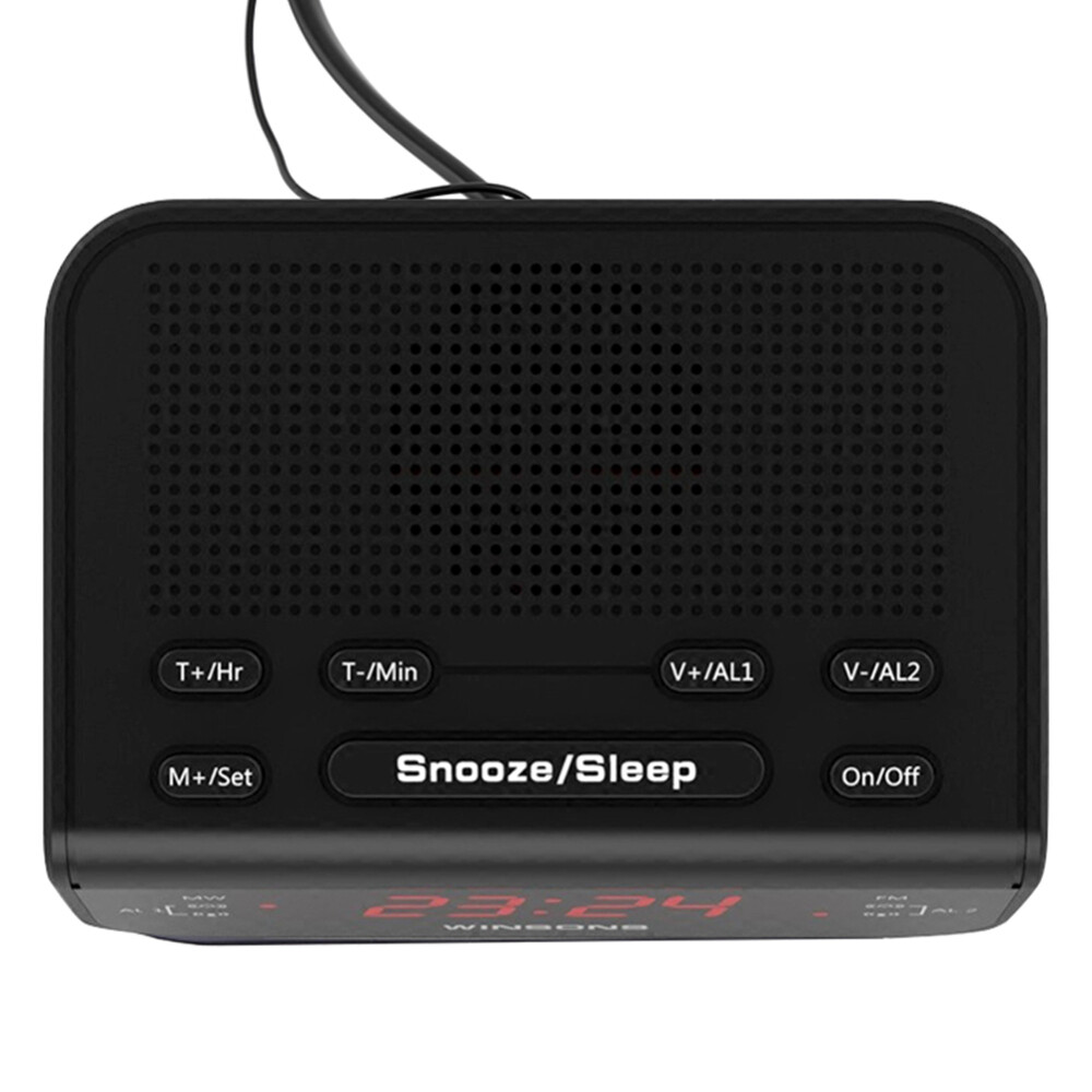 Radiowecker LED USB FM UKW Digital dimmbar Tischuhr Alarm Funkuhr FM