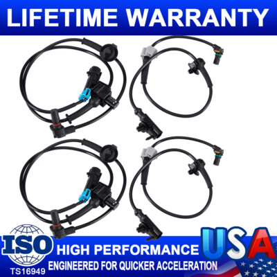 4x Front & Rear ABS Wheel Speed Sensor for Chevy Silverado 1500 GMC Sierra 1500