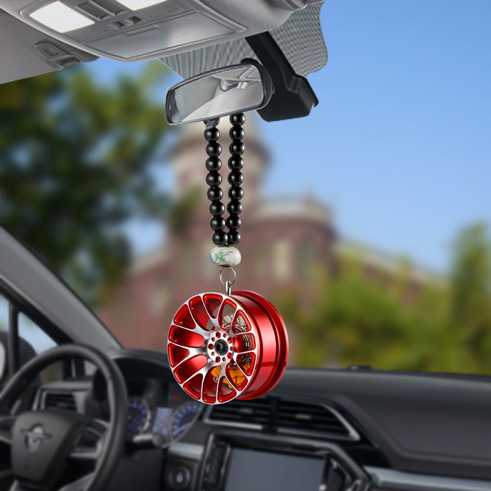 Car Pendant Decoration Metal Wheel Hub Hanging Auto