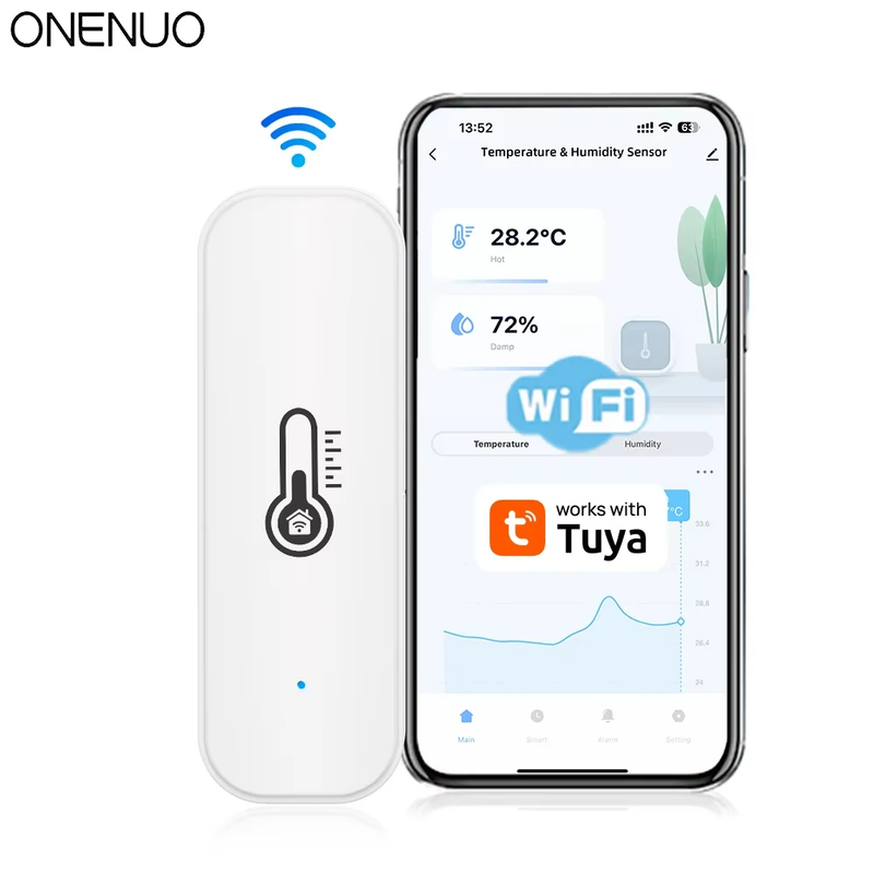 WiFi Temperature Humidity Sensor Tuya APP Remote Monitor For Smart Home Var Smar