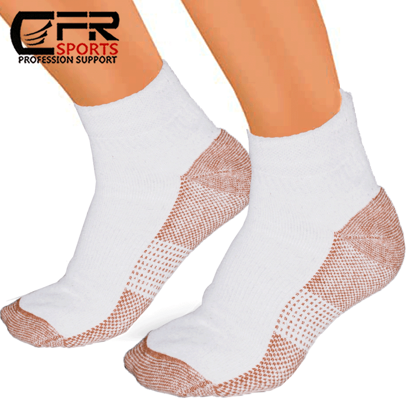 1-3 Pairs Copper Compression Socks Plantar Fasciitis Arch Ankle Running Support