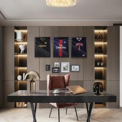 Wall Art Display 32" Jersey Cover Football Basketball Frame Lockable Box Rack