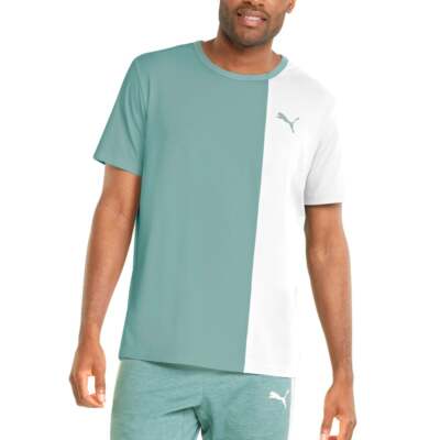 

Puma Cloudspun Crew Neck с коротким рукавом Тренировочная футболка Мужские синие повседневные топы 521, Синий, Puma Cloudspun Crew Neck Short Sleeve Training T-Shirt