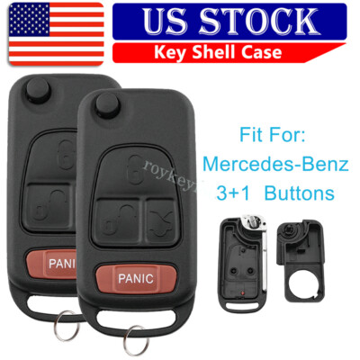 2 For Mercedes Benz ML 320 430 500 SLK 230 320 Smart Remote Key Shell Case Fob