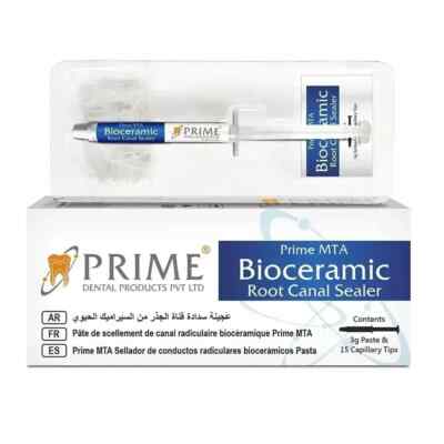 PRIME DENTAL MTA Bioceramic RCT Sealer 3 gm Syringe with 15 Tips