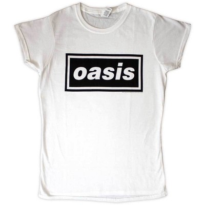 Oasis Ladies T-Shirt: Decca Logo OFFICIAL NEW 