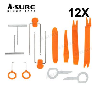 Plastic Trim Removal Tool Set for Pick-up Car Radio Unit Panel Dash Clip 12Pcs