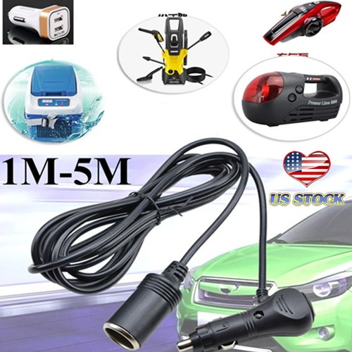 12V 10A Car Accessory Cigarette Lighter Socket Extension Cord Cable 3m