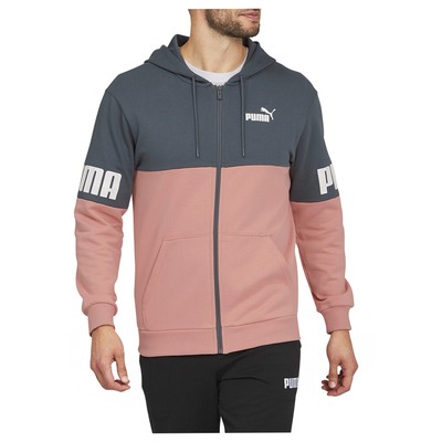Puma Power Colorblock Full Zip Hoodie Mens Size S  Casual Outerwear 670496-42