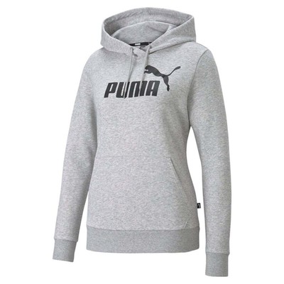 Puma Essentials Logo Pullover Hoodie Женская серая повседневная верхняя одежда 84685804