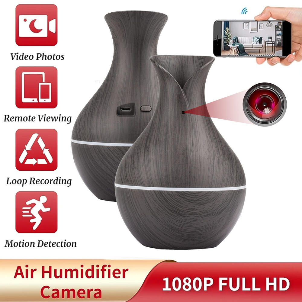 Humidifier with hidden full HD camera features.