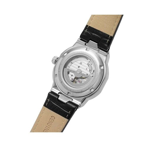 Pre-owned Rotary Regents Automatic Mens Black Leather Strap Watch Gs05410/04