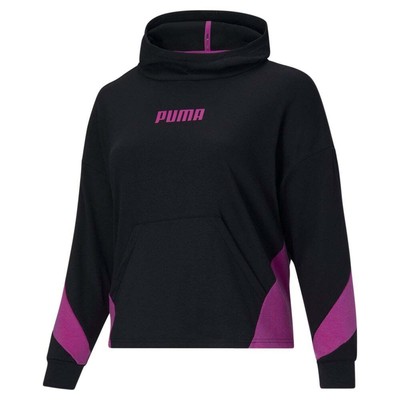 

Puma Train Logo French Terry Pullover Hoodie Plus Womens Size  Casual Athleti, Черный, Puma Train Logo French Terry Pullover Hoodie Plus