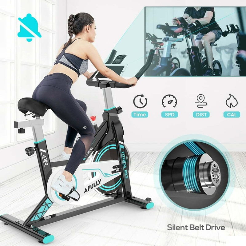 Indoor Cycling Exercise Bikes Stationary Fitness Cycle Upright Cycling Belt Driv