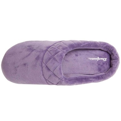 

Женские велюровые фиолетовые повседневные тапочки Dearfoams Darcy Velour 51708-DCOM-10505, Фиолетовый, Dearfoams Darcy Velour