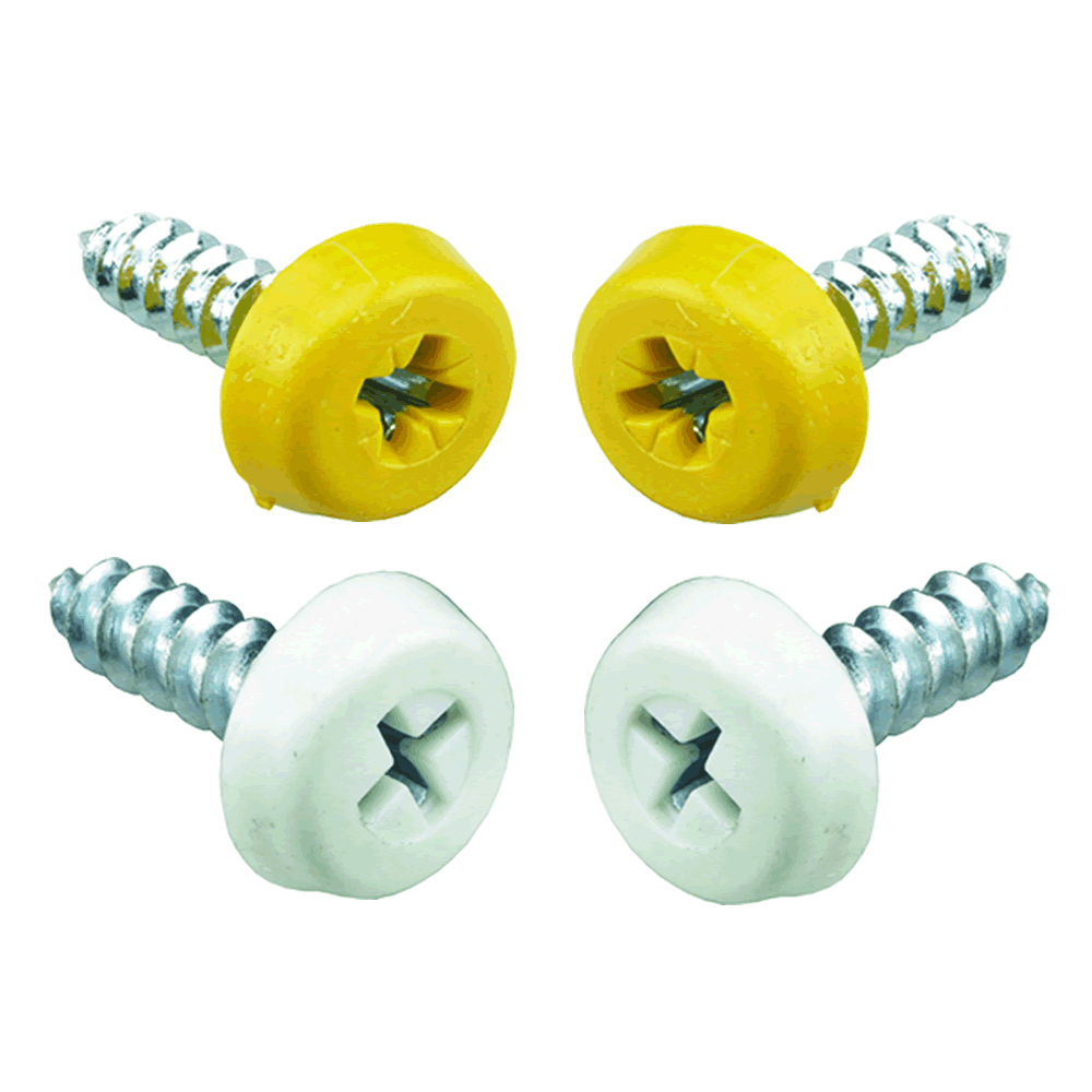 4 pack Heavy Duty Self Tapping Number Plate Screws Fixings Fittings