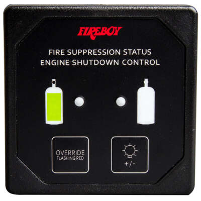 Fireboy-Xintex Deluxe Helm Display w/Membrane Switch, Remote Horn LEDs f/Engine