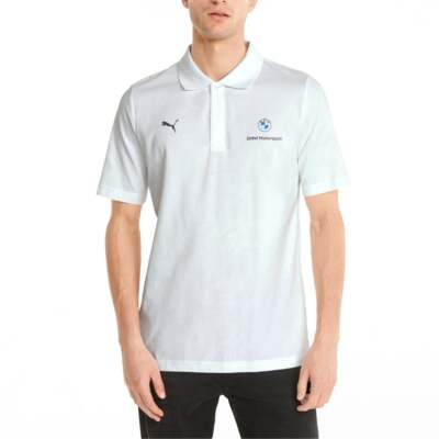 Puma Bmw Mms Jacquard Polo Mens White Casual 533375-02