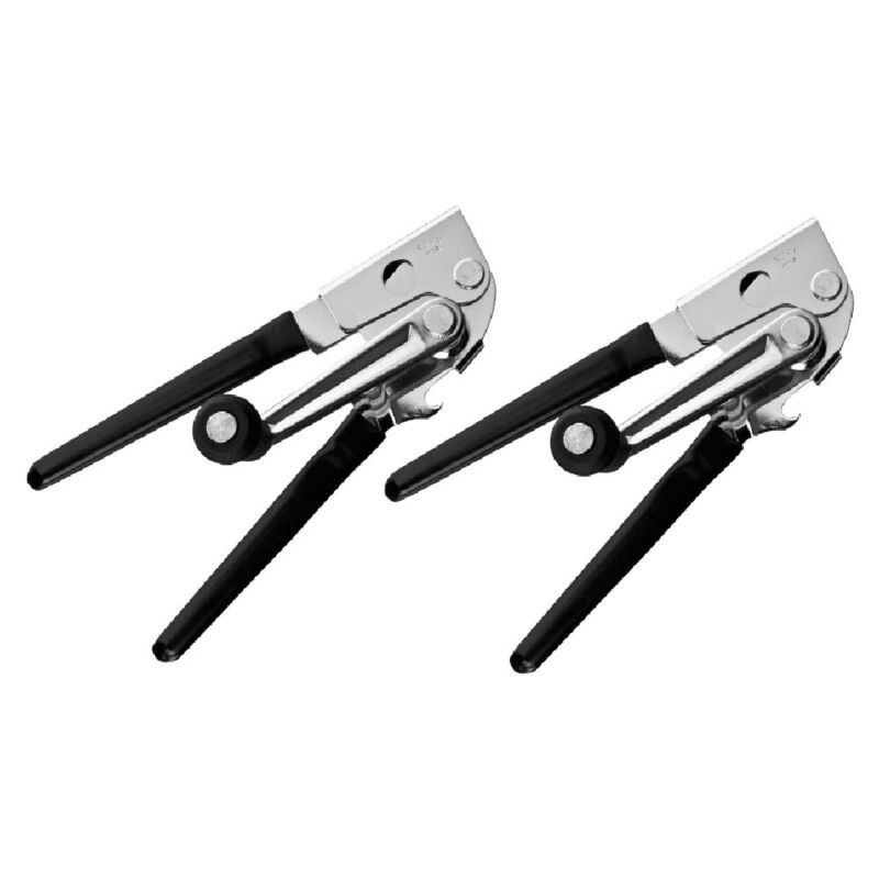 Swing-A-Way Easy Crank Can Opener With Folding Handle Commercial 6080 Black, 2PK