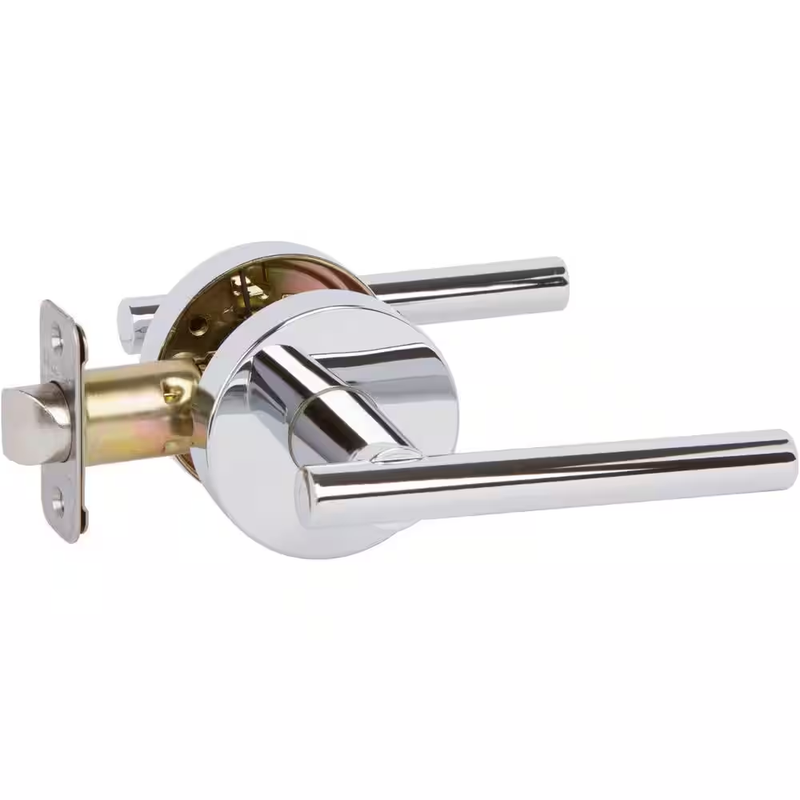 Cira Privacy Door Lever Polished Chrome Bed Bath Door Handle Locking Interior