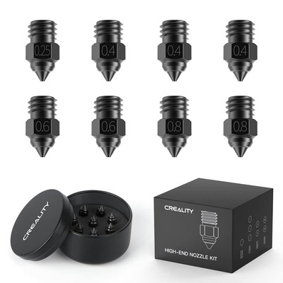 Official High-end Hardened Steel MK8 Nozzles 8PCS High-Temperature Wear Resis...