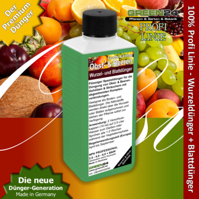 Obstbaum Beerenstrauch Dünger, düngen von Obst und Beeren NPK Volldünger flüssig