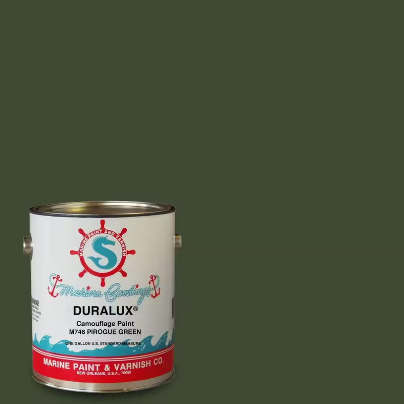 Boat Paint 1 Gallon Camouflage Pirogue Green Marine Flat Enamel Mildew Durable