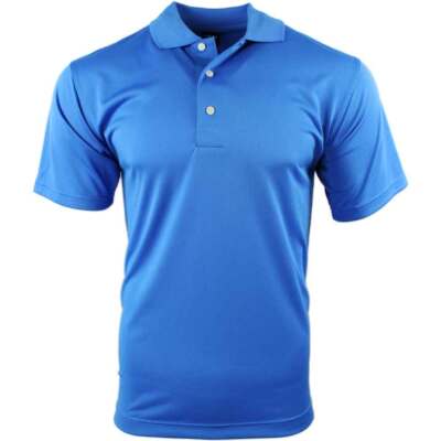 

Page - Tuttle Dot Texture Jersey Solid Short Sleeve Polo Shirt Mens Blue Casual, Синий, Page - Tuttle Dot Texture Jersey Solid Short Sleeve Polo Shirt