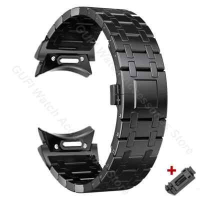 Stainless Steel AP Style No Gap Band fr Samsung Galaxy Watch 6 5 Quick Fit Strap