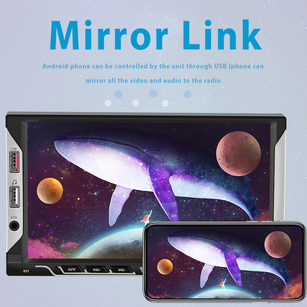 7" Double 2DIN Android 13 Car Stereo Touch Screen Bluetooth GPS WIFI USB  Radio